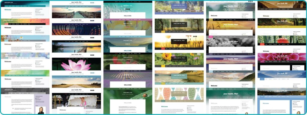 Websites for Therapists - Design Schemes Therapist Website Design Choices